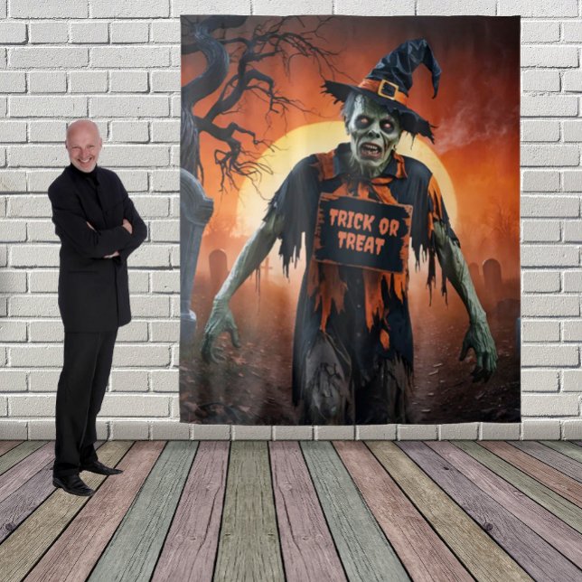 Tapete De Parede Zombie assustadora no Dia das Bruxas de Graveyard (Criador carregado)