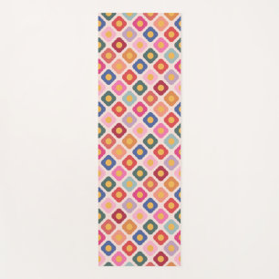 Tapete de Pilates Yoga Bem-Estar Floral Arte Folcl