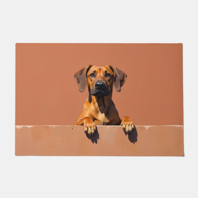 Tapete de Porta com Arte de Rhodesian Ridgeback (Frente)