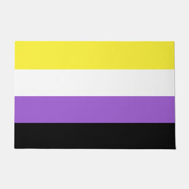 Tapete de Porta da Bandeira Não Binária (Frente)