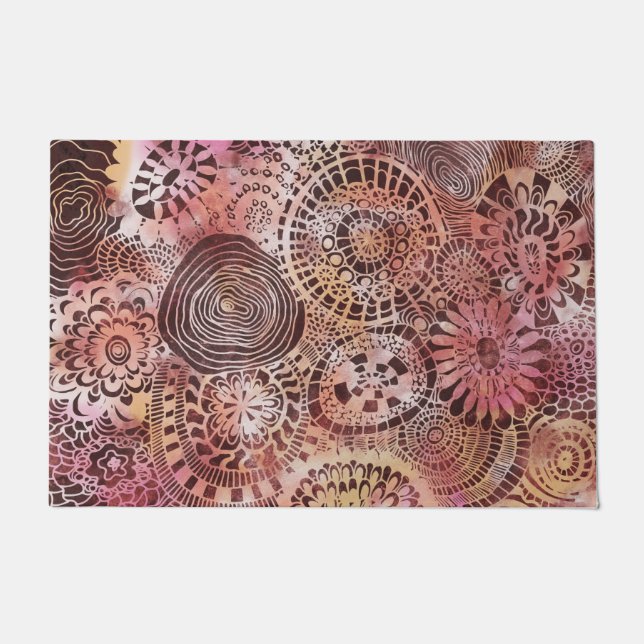 tapete de porta de arte tropical (Frente)