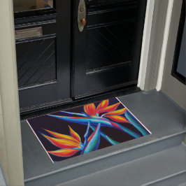 tapete de porta de arte tropical