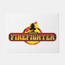 tapete de porta de bombeiro voluntário