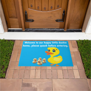 TAPETE DE PORTA DE FAMÍLIA DE PATO ANIMADO
