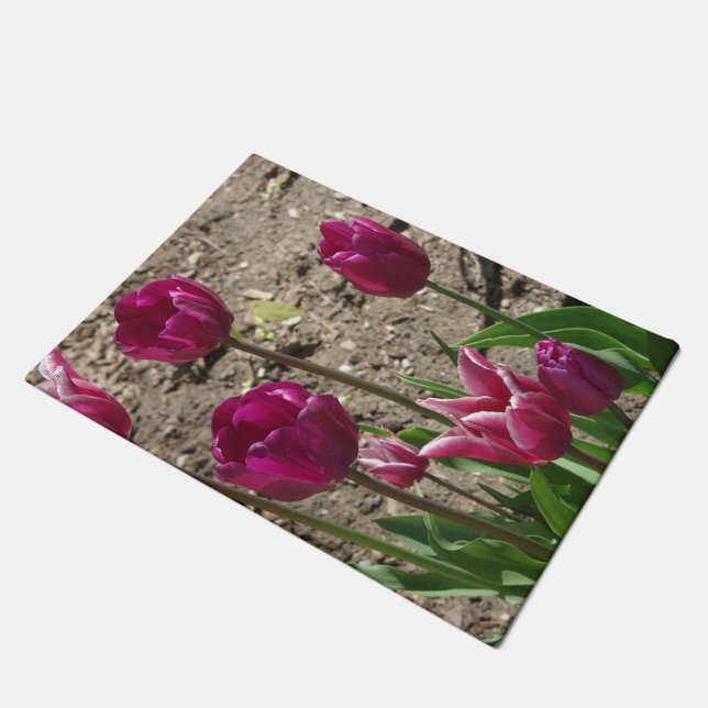 tapete de porta de Tulipas roxas (Inclinado)
