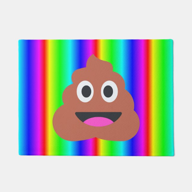 tapete de porta do arco-íris emoji (Frente)