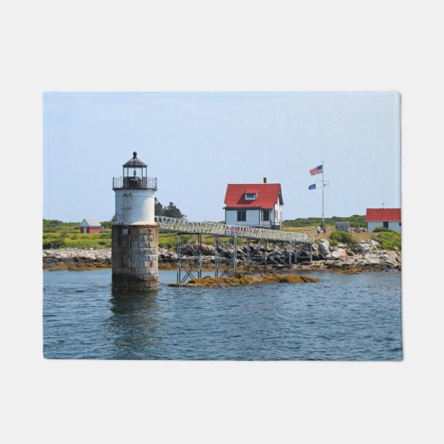 Tapete de Porta do Farol da Ilha Ram, Maine (Frente)