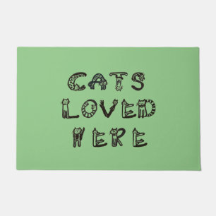 Tapete de Porta - Gatos Amados Aqui