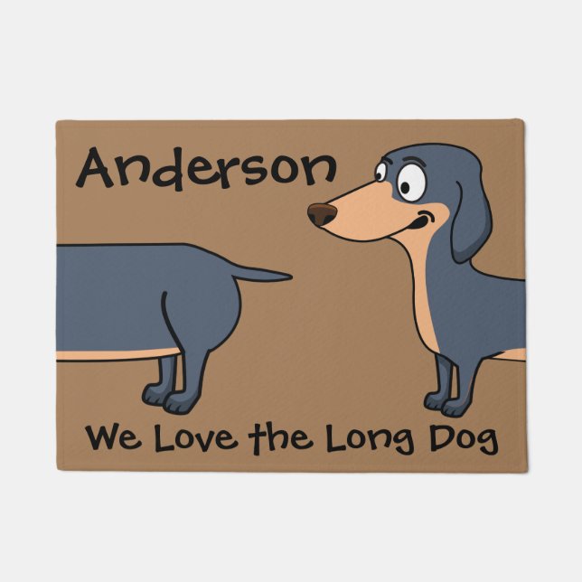 Tapete de Porta Love Long Dog - Dachshund 18" x 24 (Frente)