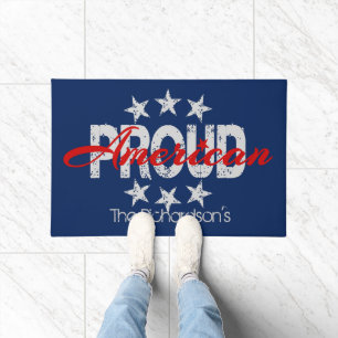Tapete de Porta Patriota Americano Orgulhoso