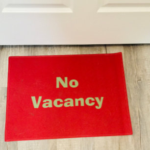 Tapete de Porta Vermelho Escuro Divertido Sem Vaga