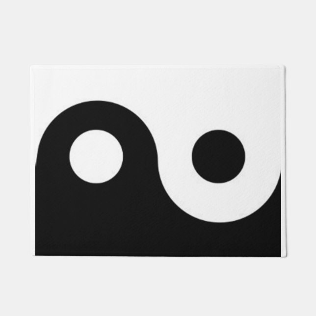 tapete de porta yin yang 18" x 24" (Frente)