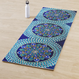 Tapete De Yoga 086 - Royal Blue Mandala Yoga Mat
