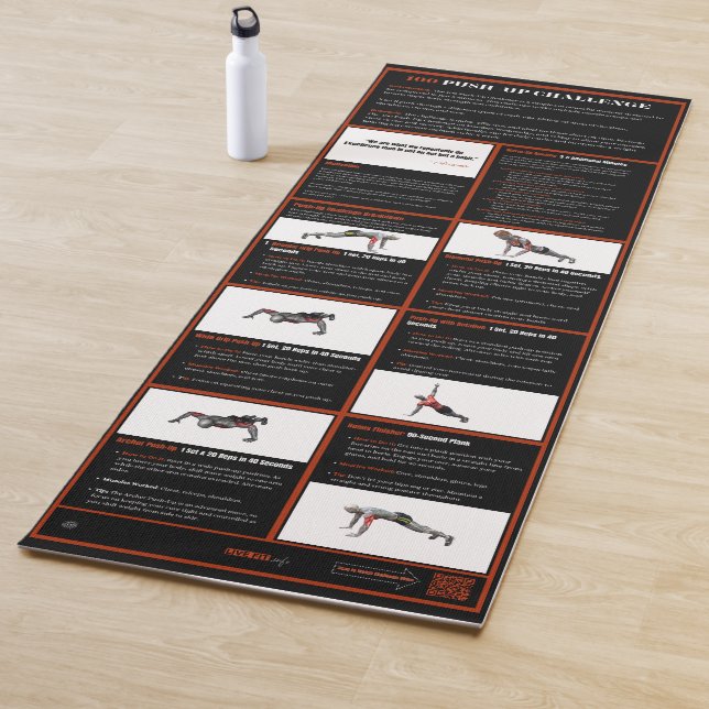 Tapete De Yoga 100 Ioga Mat do Desafio de Push (In Situ)