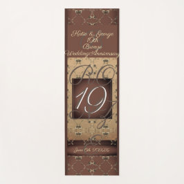 Tapete De Yoga 19º Aniversário do Casamento Bronze Escuro