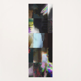 Tapete De Yoga 1FB1F9F4 Arte Mosaico Abstrato Glitch Cyberpunk