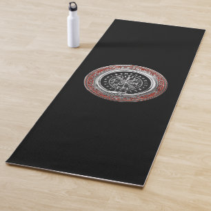 Tapete De Yoga [310] Vegvisir - Bússola mágica virada para prata