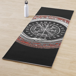 Tapete De Yoga [310] Vegvisir - Bússola mágica virada para prata