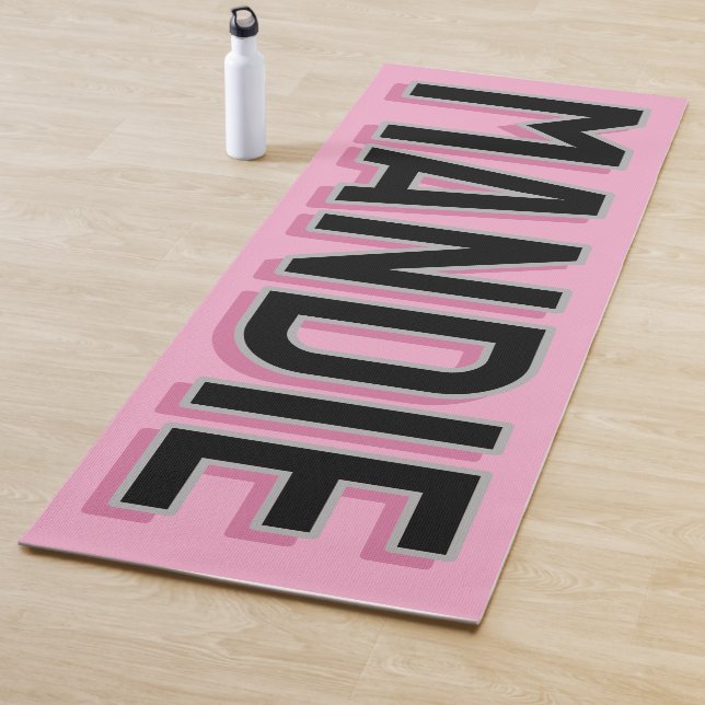 Tapete De Yoga 3D Lettering Pink Name Yoga Mat (In Situ)
