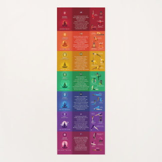 Tapete De Yoga 7 Chakra Yoga Poses & Affirmations Yoga Mat - 87 m