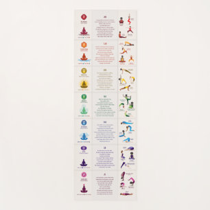 Tapete De Yoga 7 Chakra Yoga Poses & Affirmations Yoga Mat - 87LB