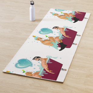 Tapete De Yoga A artística de SlipperyJoe dois gay homens banhei