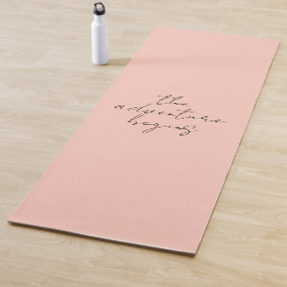 Tapete De Yoga A Aventura Começa A Caligrafia Minimalista