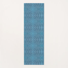 Tapete De Yoga A blue yoga mat with a subtle geometric pattern 