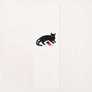 Tapete De Yoga A Killer de Gato Preto Instala o Gótico do Rato do