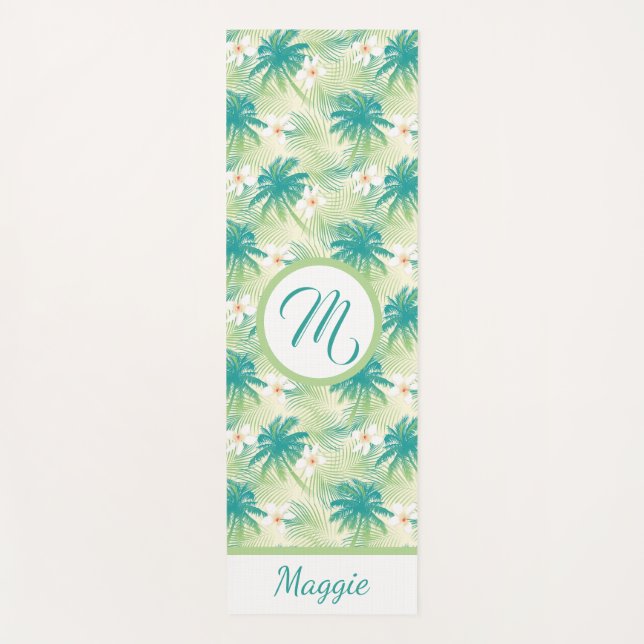 Tapete De Yoga A Monogrammed Tropical Summer (Frente)