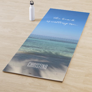 Tapete De Yoga A praia está me chamando de Personalizada