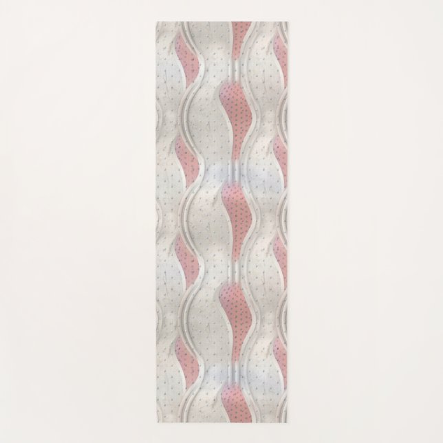 Tapete De Yoga A textura das Cinzas vermelhas 3D, metálicas, pare (Frente)