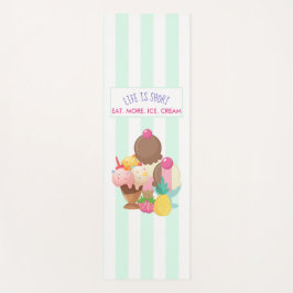 Tapete De Yoga A vida é curta comer mais Sorvete