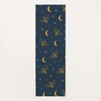 Tapete de Yoga Abelha Celestial – Padrão Lua e Est