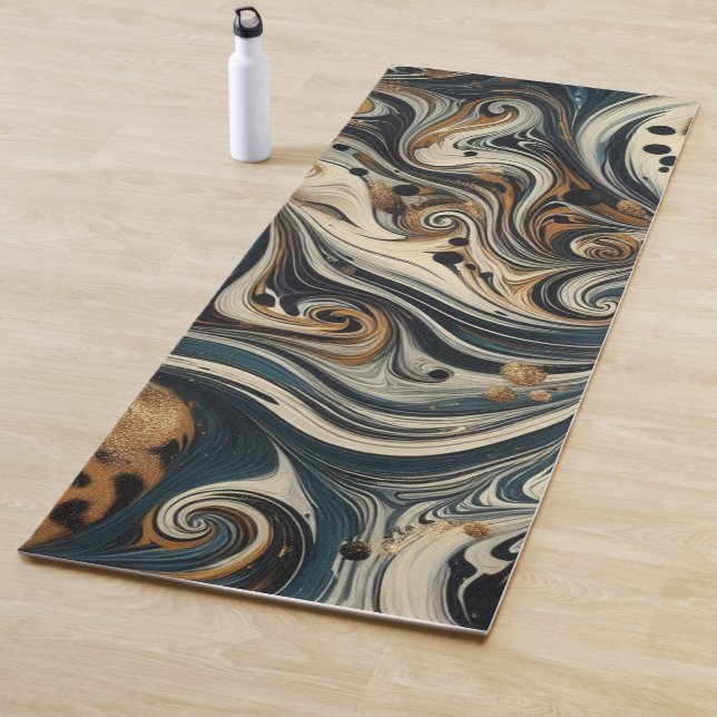 Tapete De Yoga Abstract Leopard Print Swirl (In Situ)