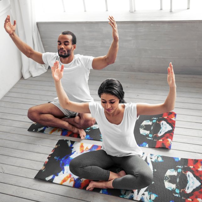 Tapete De Yoga abstrato aztec (Criador carregado)