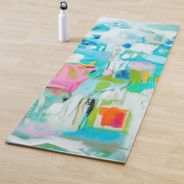 Tapete De Yoga Abstrato azul (In Situ)