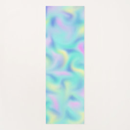 Tapete De Yoga Abstrato Blurred Bonito Pastel Swirls Padrão Yoga