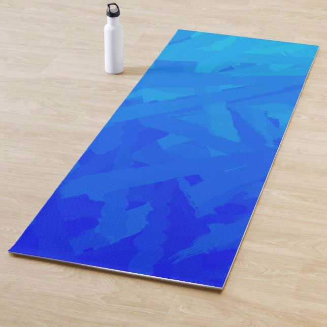 Tapete De Yoga Abstrato de gradiente azul (In Situ)