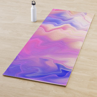 Tapete De Yoga Abstrato de Pastel |