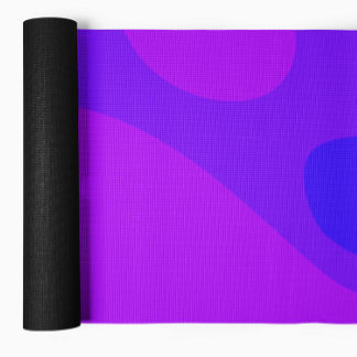 Tapete De Yoga Abstrato Fluido Formas de Ioga Púrpura