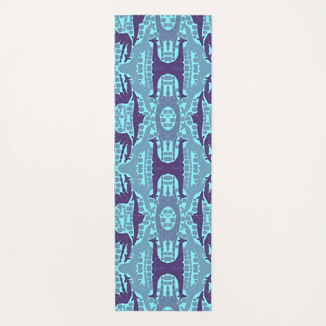 Tapete De Yoga Abstrato Girafa Pattern (Frente)