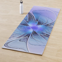 Abstrato Modern Fractal Art Lavanda Azul