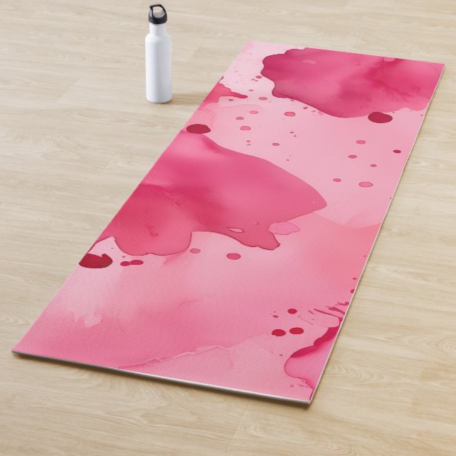 Tapete De Yoga Abstrato Rosa sobre Rosa (In Situ)