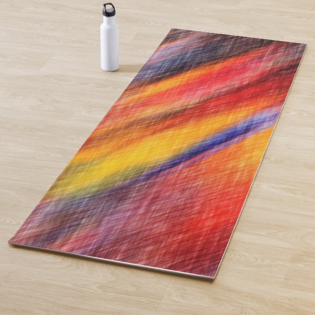 Tapete De Yoga Abstrato Sunset Colors Yoga Mat (In Situ)