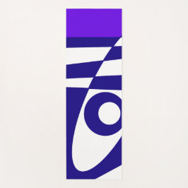 Tapete De Yoga Abstrato Surfing - Indigo Purple Marinho Blue Whit