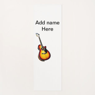 Tapete De Yoga Adicione o nome do texto guitarra acústica castanh