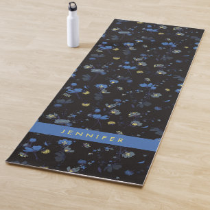 Tapete De Yoga Adicione seu teste padrão floral fundido de o