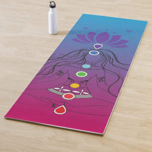 Tapete De Yoga Afirmação de Energia Chakra