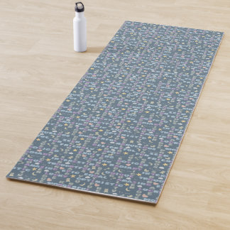 Tapete De Yoga Afirmações Positivas A-Z Azul